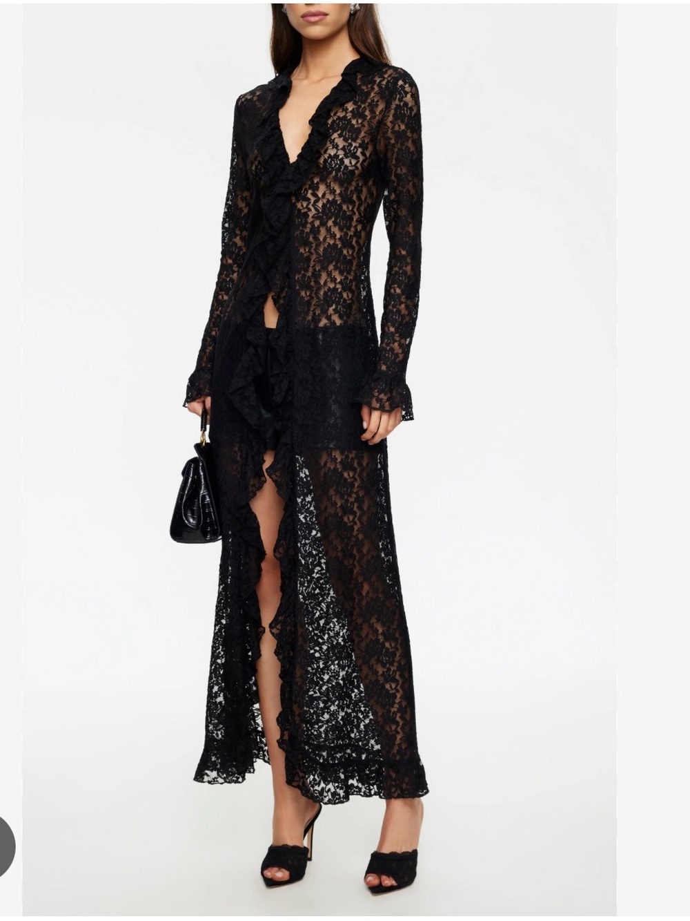 LIONESS LONG NIGHTS LACE MAXI DRESS